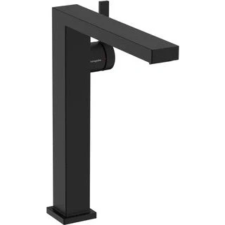 Afbeelding van Hansgrohe tecturis e 1 gats wastafelkraan bm 240 fine coolstart met push open vaste uitloop voorsprong 19 7cm mat zwart 73073670