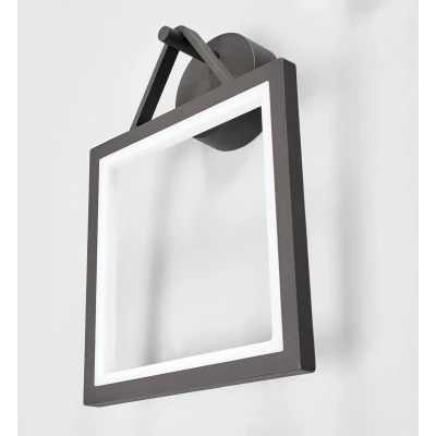 Afbeelding van Lucande LED wandlamp buiten 1licht aluminium, kunststof H: 41.3 cm grafietgrijs, wit Inclusief lichtbron