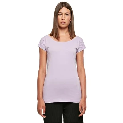 Afbeelding van Build Your Brand Dames T Shirt Wide Neck Tee Lilac 4XL, lila (lilac), 4XL