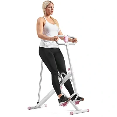 Afbeelding van Sunny Health &amp; Fitness P2100 Rechtopstaande Row N Ride®Roze hometrainer
