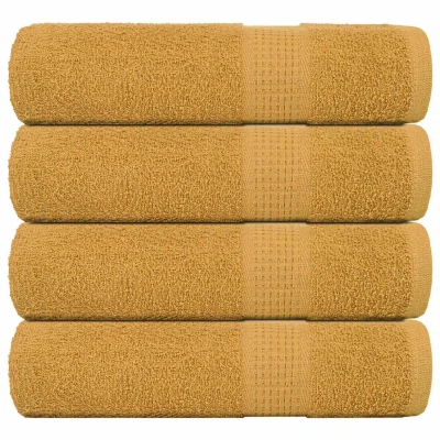 Afbeelding van vidaXL Douchehanddoeken 4 st 70x140cm 360 g/m² 100% katoen goudkleurig