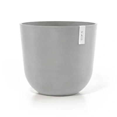 Afbeelding van Ecopots Oslo 45 cm wit grijs planten/bloembak pot