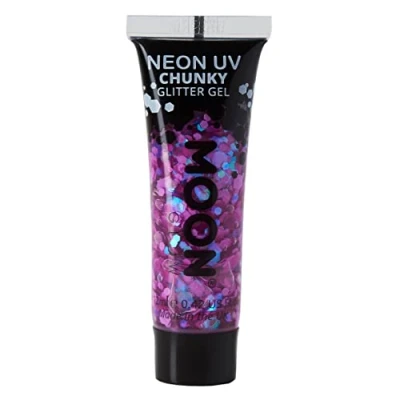 Afbeelding van Moon Glow Neon UV Chunky Glitter Gel, Purple, 12ml Single