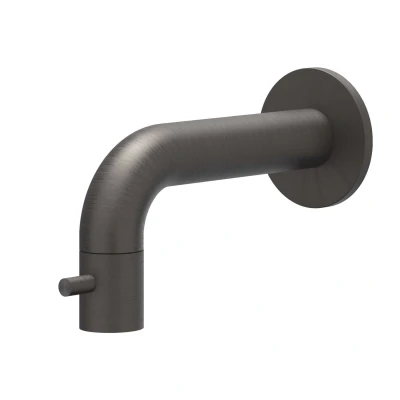 Afbeelding van IVY Concord wandfonteinkraan 12,5cm RVS 316 Geborsteld carbon Black PVD Tijdloze uitstraling