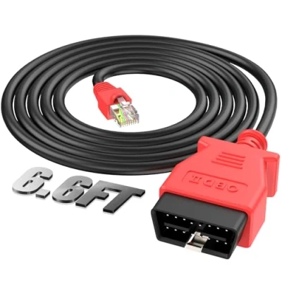 Afbeelding van Autel Enet OBD 2 kabels voor BMW F G serie codering, ethernet naar II OBDII interfacekabel, compatibel met software E SYS ICOM ISTA+, verborgen programmeer /updatefunctie, m