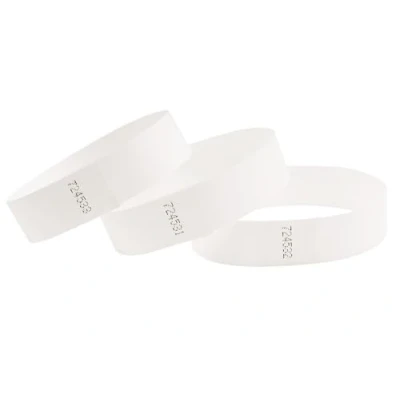 Afbeelding van CINTAPUNTO 1000 tyvek ingangsarmbanden, identificatiearmbanden, festivalarmbanden, neonarmbanden, voor evenementen, veiligheid, feesten, scheurvast, 16 kleuren (wit)