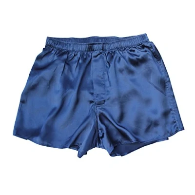 Afbeelding van Jasmine Silk Heren boxershorts, klassiek, zijde, marineblauw Gr. Medium, navy, marineblauw, M