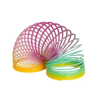 Afbeelding van alldoro 60336 Flexi Rainbow Spring spiraal, spiraalloper, diameter ca. 7,4 cm, traploper in regenboogkleuren, magische veer springer, loper, kinderen vanaf 3 jaar, regenboogspiraal kleurrijk