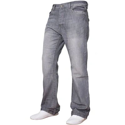 Afbeelding van APT Mens Basic Bootcut Brede Been Flared Denim Jeans Bereik van Taille Maten &amp; Kleuren Beschikbaar