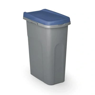 Afbeelding van CASARIA Vuilnisbak 25l Afvalscheiding 39x24x51cm Grijs Blauw