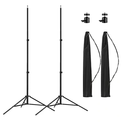Afbeelding van 2 Pack Aluminium Licht Fotografie Statief Stand met Case, Altson 7 Voeten Draagbare Foto Video voor Speedlight, Flash, Softbox, Paraplu, Strobe Licht, Camera