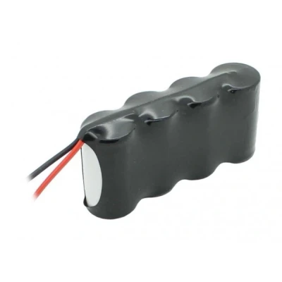 Afbeelding van Noodlichtbatterij NiCd 4.8V 1800mAh F1x4 Sub C met 200 mm kabel aan één zijde geschikt voor 4,8 V batterij