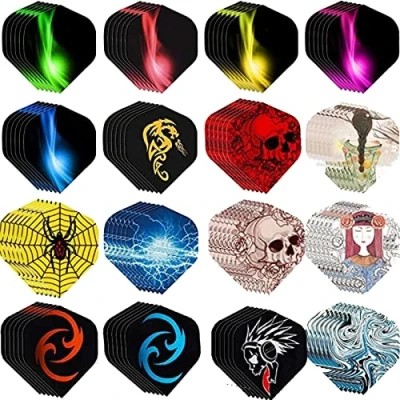 Afbeelding van ToBeIT dart flights 96 stuks dartflights accessoires dartflight 32 set in 16 motieven (dartflights)