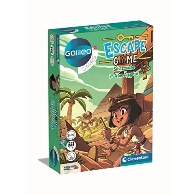 Afbeelding van Clementoni Galileo Escape Games schattenjacht in het oude Egypte, gezelschapsspel om te puzzelen met instructiekaarten, familiespel vanaf 8 jaar, 59334 11,2 x 15,6 3,2