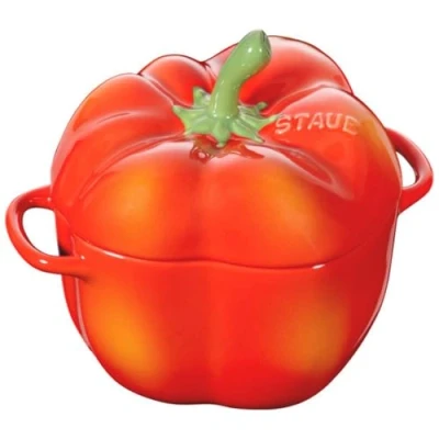 Afbeelding van Zwilling/stof Ceramic by Staub Paprika Cocotte keramiek H: 10,7cm x B: 15,1cm Volume: 0,47 l