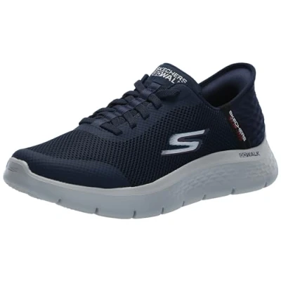 Afbeelding van Skechers Free Slip ins Go Walk Flex Hands Up Sneakers voor heren, Donkerblauw, 46 EU X Breed
