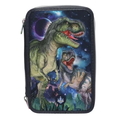 Afbeelding van Depesche Dino World 3 vaks etui met LED GALAXY