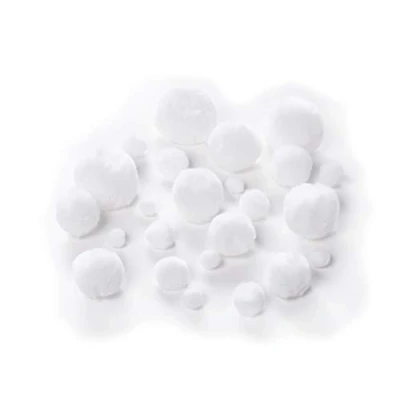 Afbeelding van folia 50100 Pompons, 100 stuks in wit, gesorteerd verschillende maten (10 50 mm), pluizig zacht, voor veelzijdige knutselwerkzaamheden