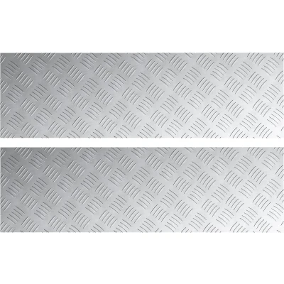 Afbeelding van vidaXL Zilver Aluminium 100 x 30 0.4 cm Trap Treden Rechthoekig