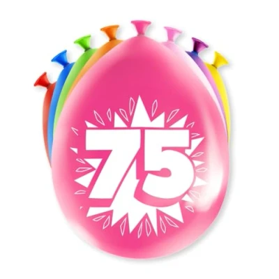 Afbeelding van Happy party balloons 75 years