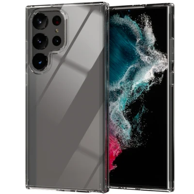 Afbeelding van Samsung Galaxy S23 Ultra Hoesje Kunststof Accezz Hardcase/Backcover Transparant Telefoonhoesje Shockproof/Valbescherming