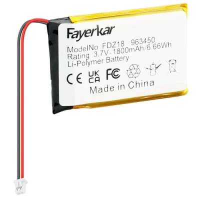 Afbeelding van Fayerkar Lithium polymeerbatterij 3,7 V 1800 mAh 963450 oplaadbare lipo batterij met JST aansluiting voor VXI blauw parrot bevestigen polariteit van het apparaat en verbindingsstuk aankoop