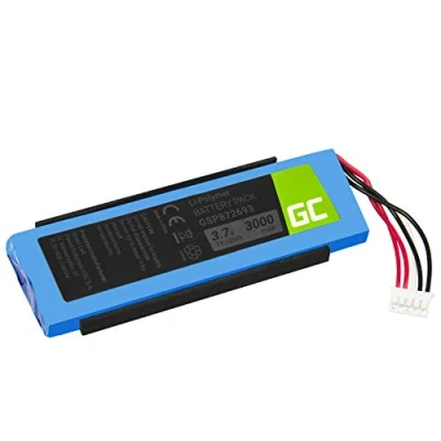 Afbeelding van Accu, Batterij Green Cell ® GSP872693 P763098 03 voor luidspreker bluetooth JBL Flip III 3 (Li Polymer cellen 3000mAh 3.7V) efficiënte cellen, 12 maanden garantie, duurzame