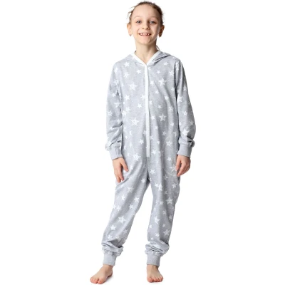Afbeelding van Merry Style Kinder Pyjama ronde hals lange mouwen broek met zakken Katoen MS MS10 223 PJ Melange Ecru Sterne 122 128