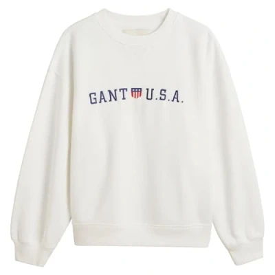 Afbeelding van GANT Shield USA Cneck Sweater, Dames, Maat: XL, Eggshell