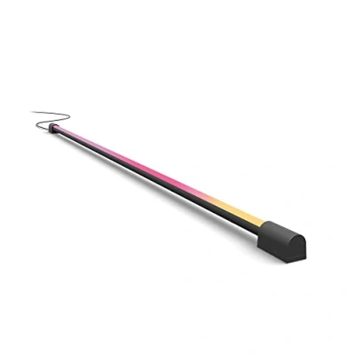 Afbeelding van Philips Hue Play Gradient Light Tube Wit en Gekleurd Licht Werkt met Alexa, Google Home &amp; Apple HomeKit Verbind Bridge Groot Zwart