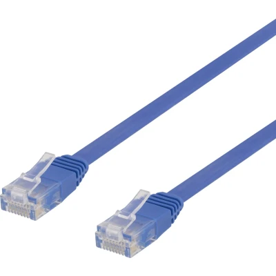 Afbeelding van Deltaco Netwerkkabel 5 m Cat6 U/UTP RJ 45 Goudgeleider Blauw