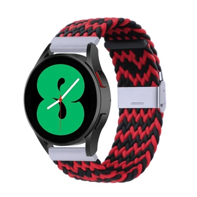 Afbeelding van Garmin Approach S12 / S40 S42 Braided nylon bandje Rood zwart