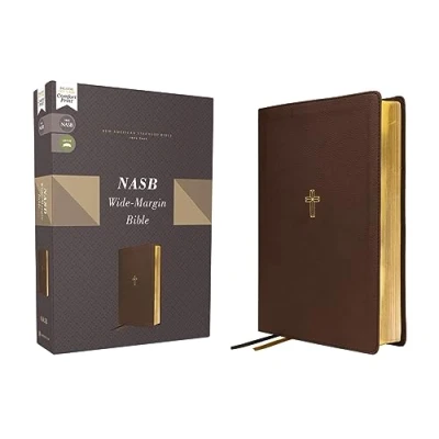 Afbeelding van NASB, Wide Margin Bible, Leathersoft, Brown, Red Letter, 1995 Text, Comfort Print: New American Standard Print