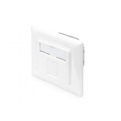 Afbeelding van DIGITUS Aansluitdoos Cat 6A 1 poort RJ45 inbouw netwerkcontactdoos 28mm inbouwdiepte ontwerpbaar zuiver wit
