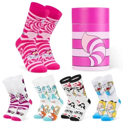 Afbeelding van Disney Kalfsokken voor dames, zachte ademende enkelsokken, 5 stuks, cadeaus vrouwen, Meerkleurig, one size