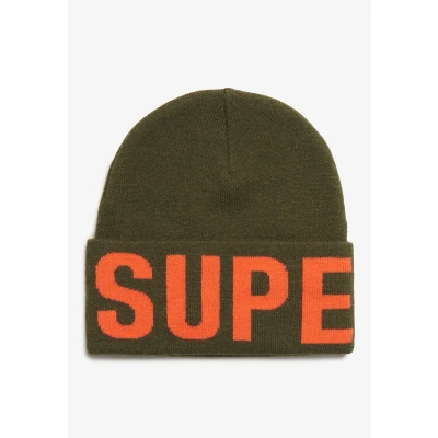 Afbeelding van Superdry Vrouwen Gebreide Beanie met Merkdetails Zwart Grootte: 1SIZE