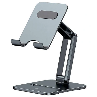Afbeelding van Baseus Desktop Biaxial Opvouwbare Metalen Standaard (voor Tablets) Space Grijs, Tablethouder, Grijs