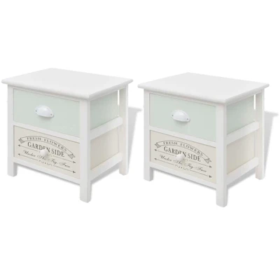 Afbeelding van Nachtkastjes Franse stijl 2 st hout