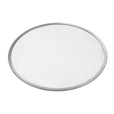 Afbeelding van HENDI Pizzaplaat, met gaasbodem, bakt pizzadeeg gelijkmatig, hittebestendig tot 300C, pizzarooster, ø250mm, aluminium