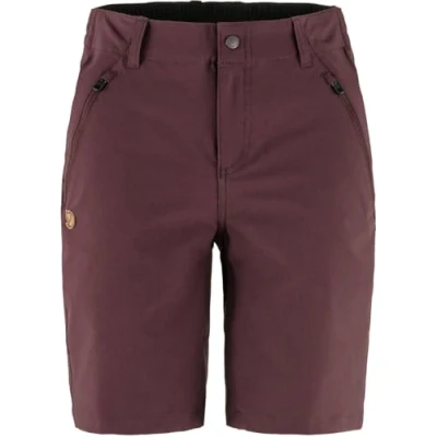 Afbeelding van Fjällräven Abisko Trail Stretch Short Dames Port 38 Rood Wandelbroek