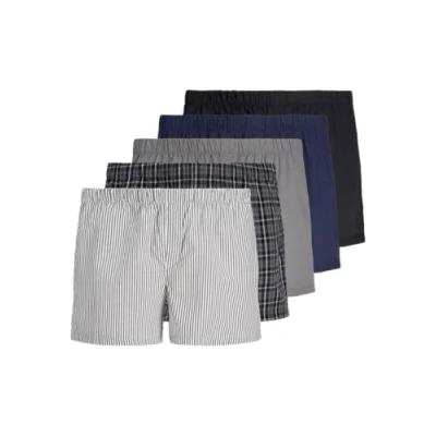 Afbeelding van Jack &amp; Jones Heren Wijde Boxershorts JACMILANO Geweven Katoen 5 Pack Grote Maten Maat 5XL