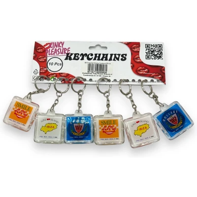 Afbeelding van Sleutelhanger Condoom Met Leuke Opdruk 6 Stuks