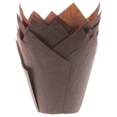 Afbeelding van Muffin Cups HoM Tulp Bruin 36st.