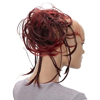 Afbeelding van CAISHA XXL Haarstukje Haarwokkel Bruids Kapsel Opgestoken Volumineus Golvend Knoet Rood Mix G9D