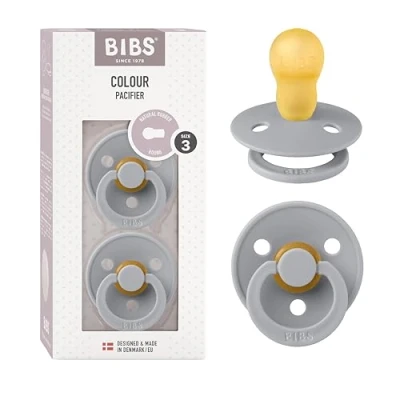 Afbeelding van None Pacifiers Natural Rubber Baby Pacifier Set of 2 BPA Free Noneones Noneade in DenNoneark Cloud Size 18 36 Noneonths