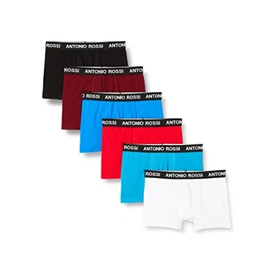 Afbeelding van ANTONIO ROSSI (3/6 Pack) Heren getailleerde boxer Hipsters Boxers Shorts Multipack met Elastische Tailleband Katoenrijk, Comfortabel Ondergoed, Klassiek licht (6 stuks), XXL