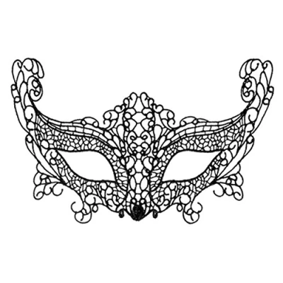 Afbeelding van Maskarade La Muette Masker One Size Zwart