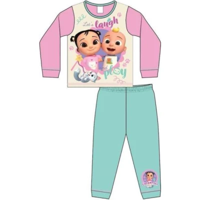 Afbeelding van COCOMELON pyjama katoen roze met groen Coco Melon pyama maat 92/98