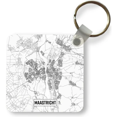 Afbeelding van Sleutelhanger Uitdeelcadeautjes Stadskaart Maastricht Plastic