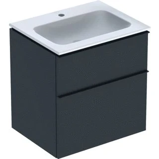 Afbeelding van Geberit iCon onderbouwkast met 2 laden en wastafel wit KeraTect, lava